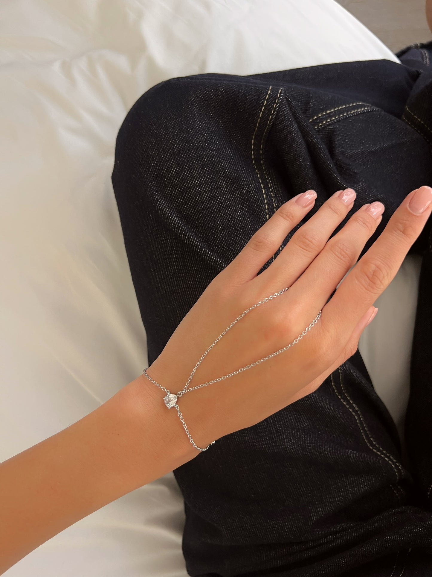 צמיד טבעת זירקון טיפה