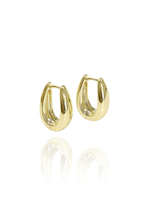 זוג עגילי חישוק רומי עדין