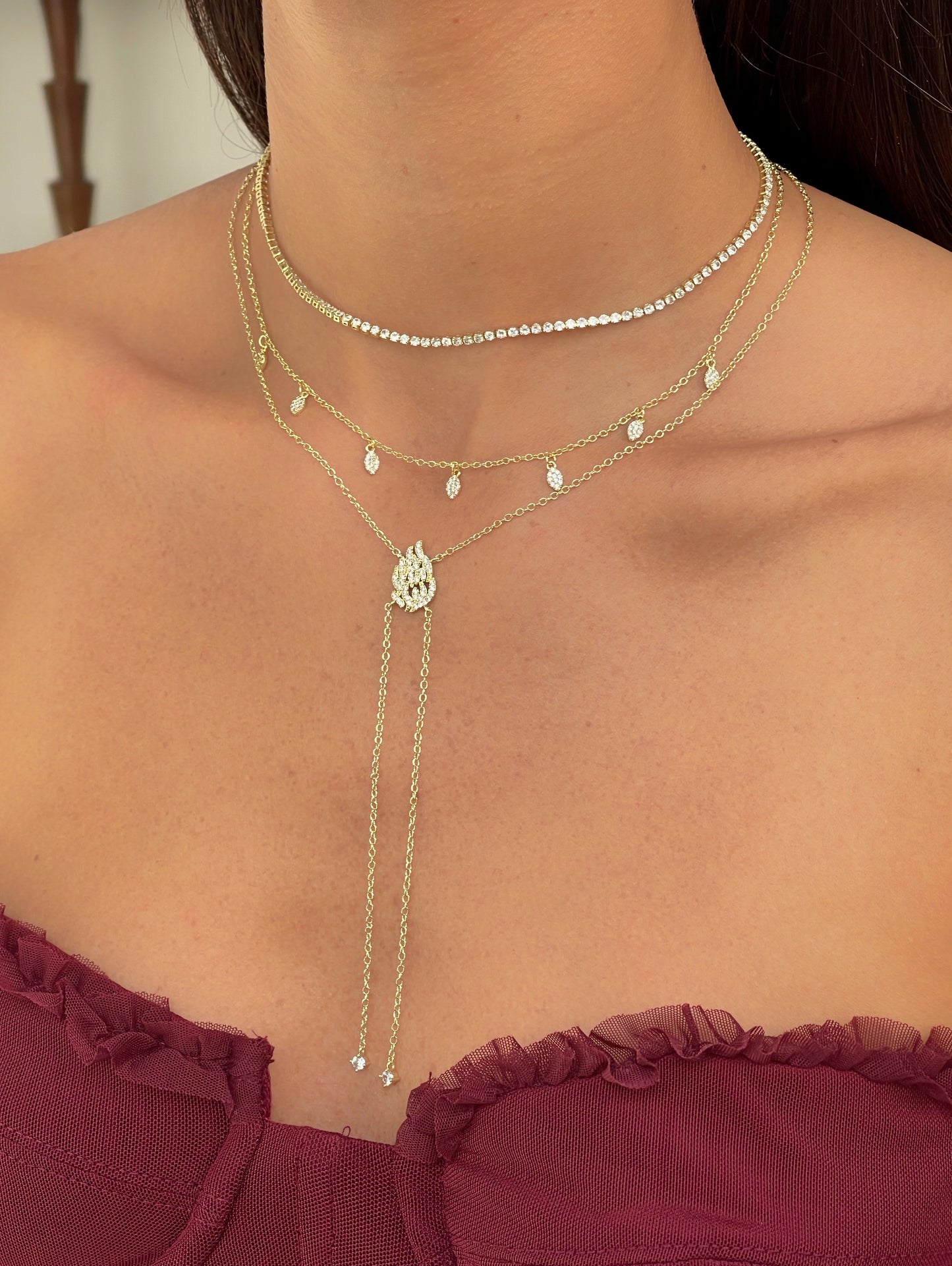 סט שרשראות נוי