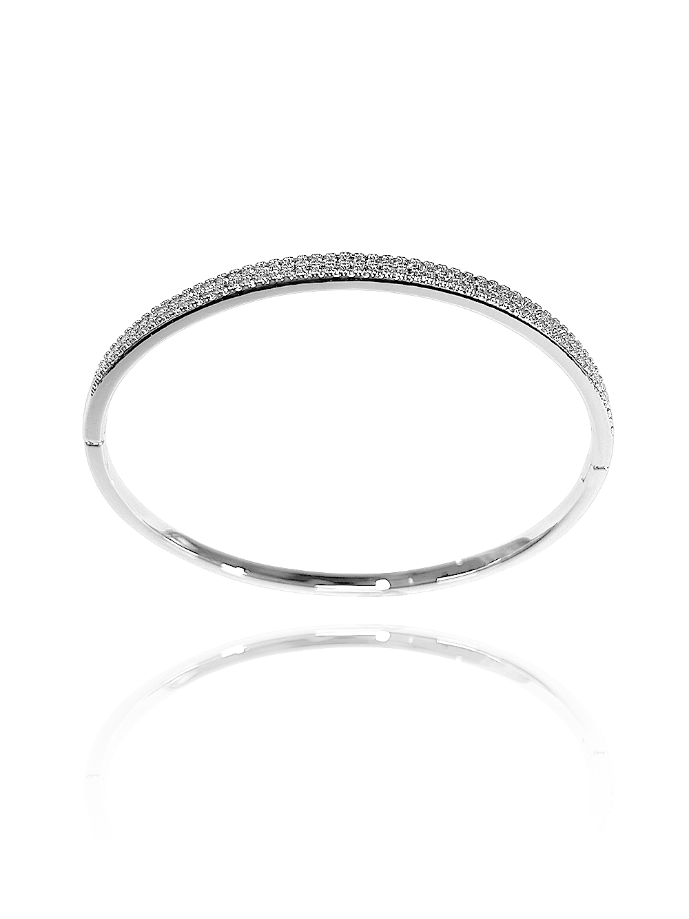 צמיד קשיח פס משובץ