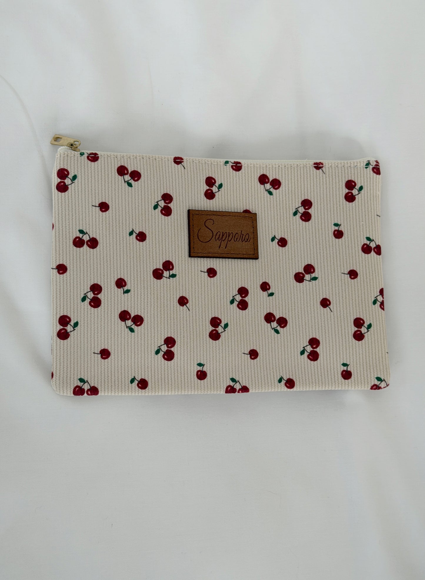 סט תיקי איפור קורדרוי דובדבנים