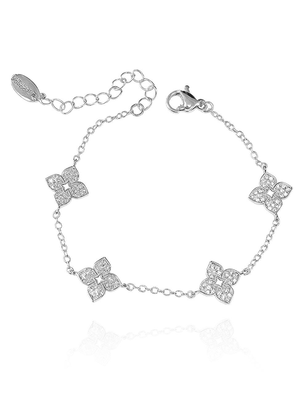 צמיד פרחים משובצים