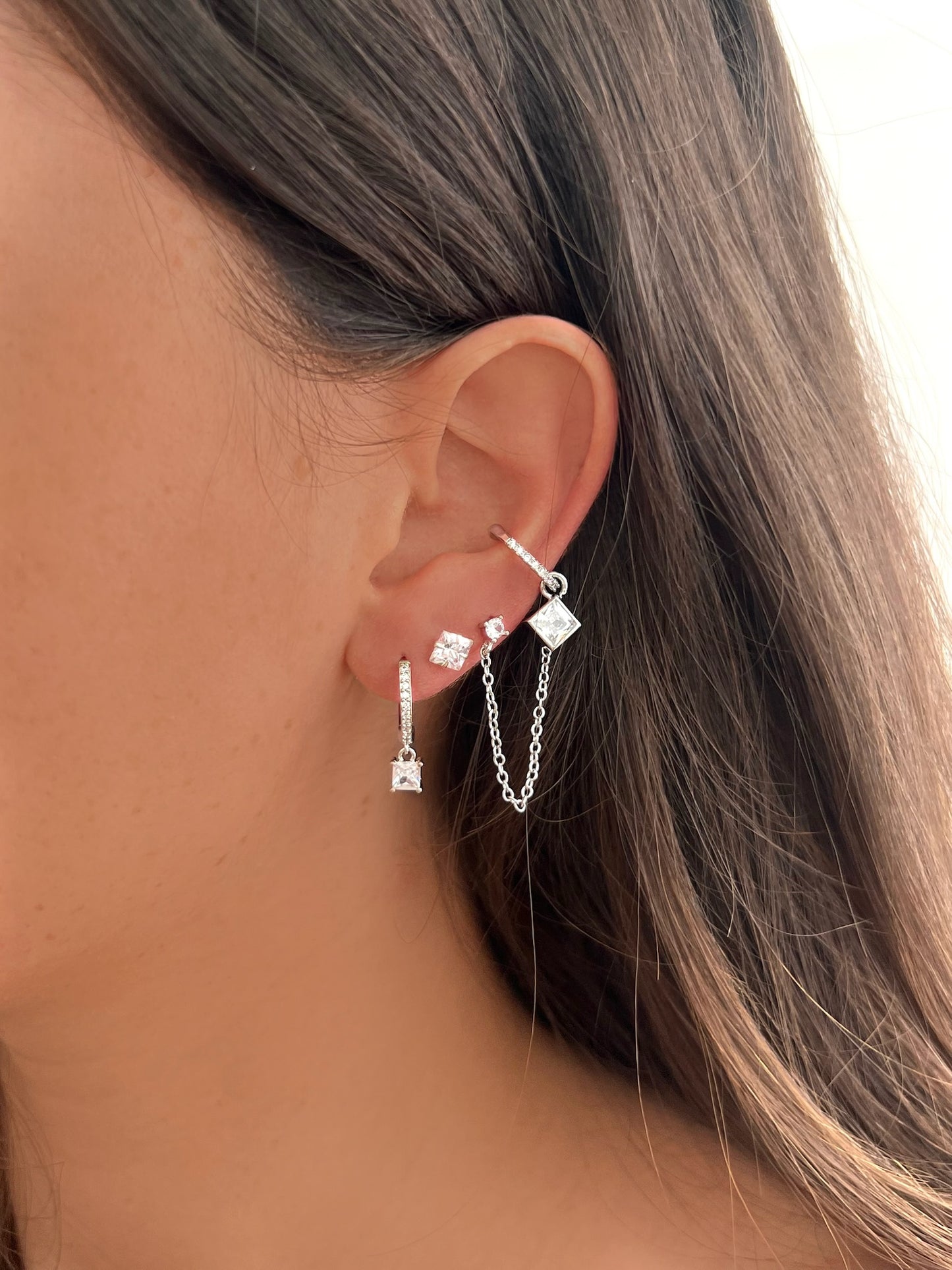 זוג עגילי חישוק סתיו