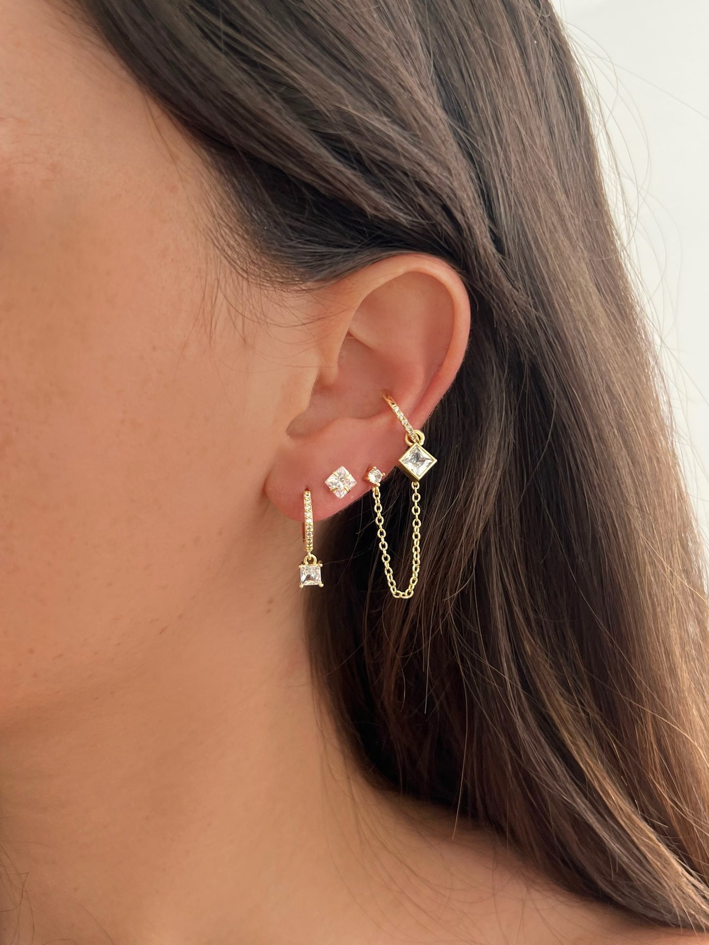 זוג עגילי חישוק סתיו