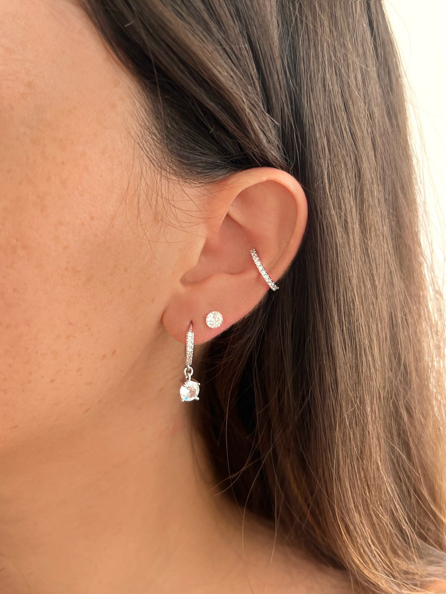 סט עגילי שרון כסף