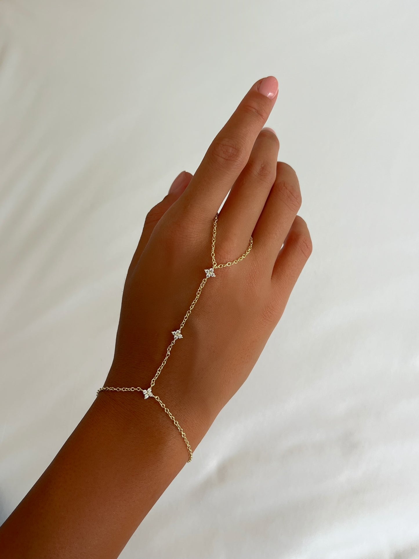 צמיד טבעת פרחים