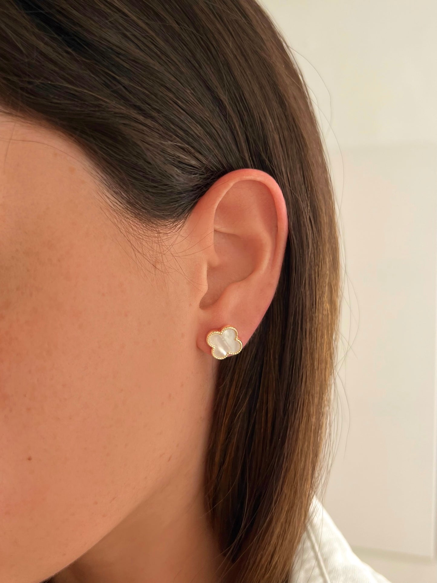 זוג עגילי לורן צמוד מכסף אמיתי 925