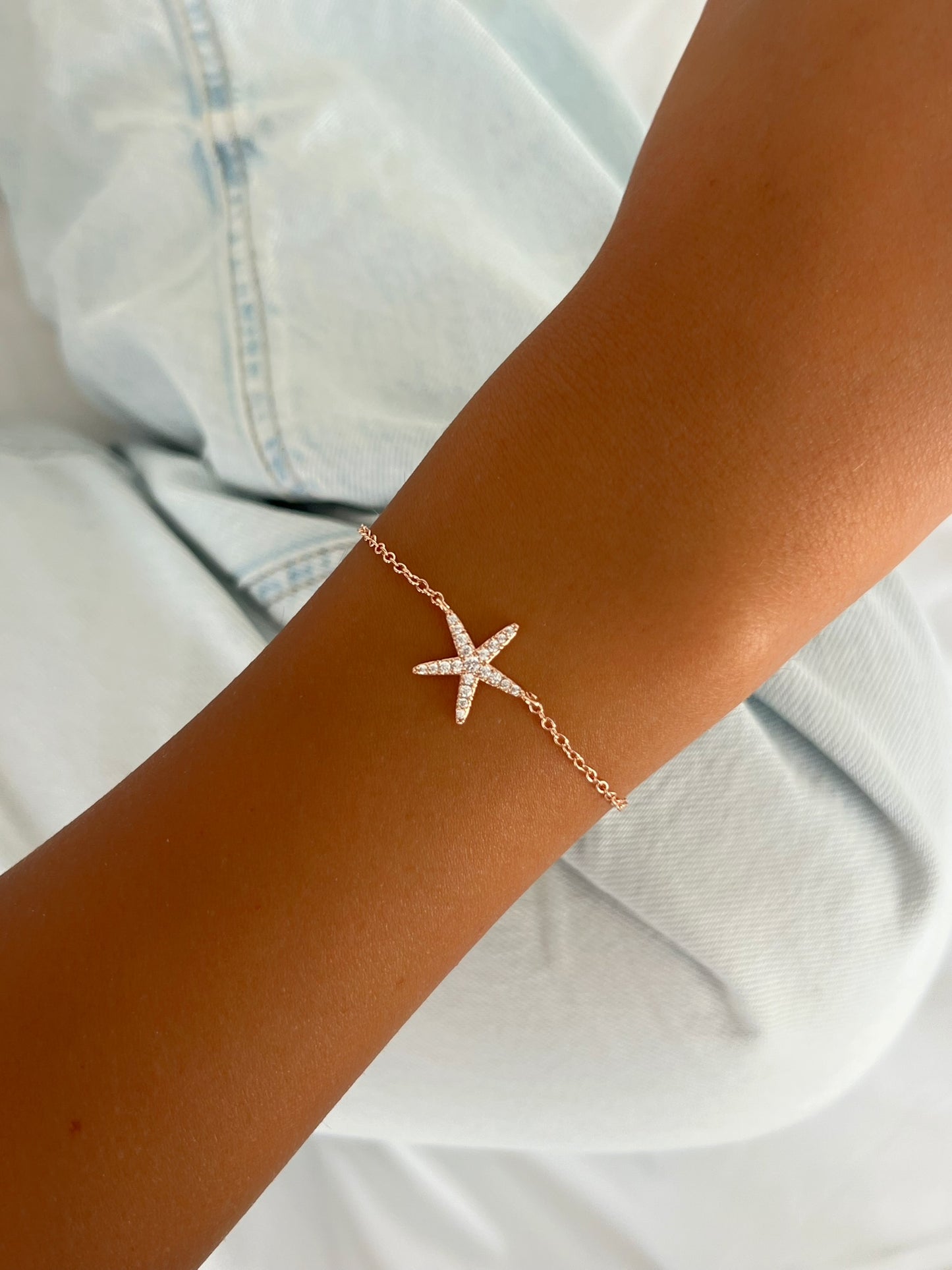 צמיד כוכב ים משובץ