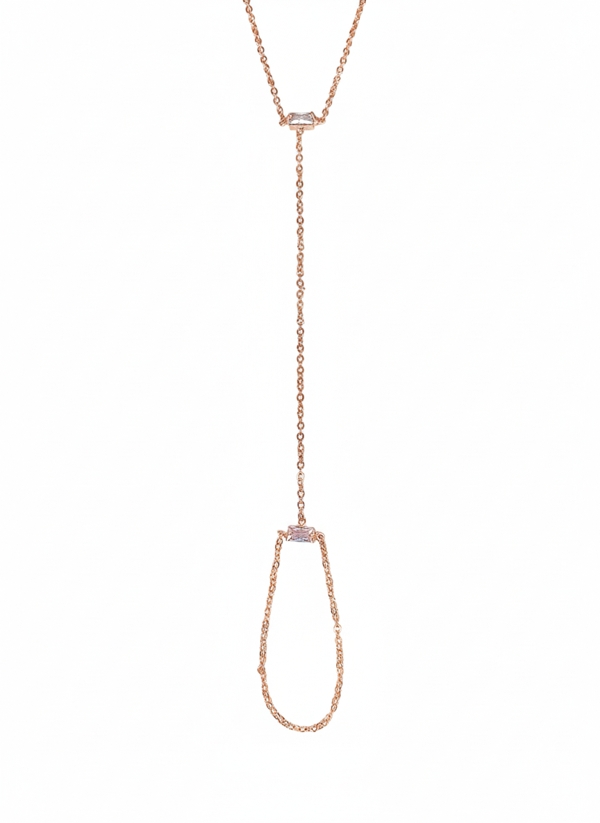 צמיד טבעת זירקוני מלבן