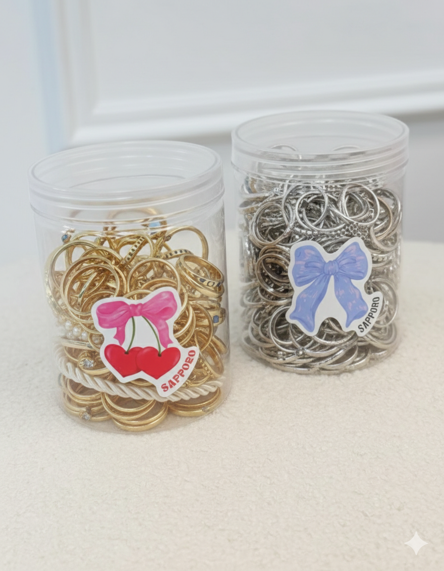 צנצנת טבעות- 20 טבעות בהפתעה ב99₪ בלבד!