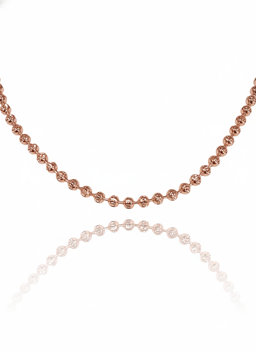 שרשרת לגבר כדורים חיתוכי לייזר