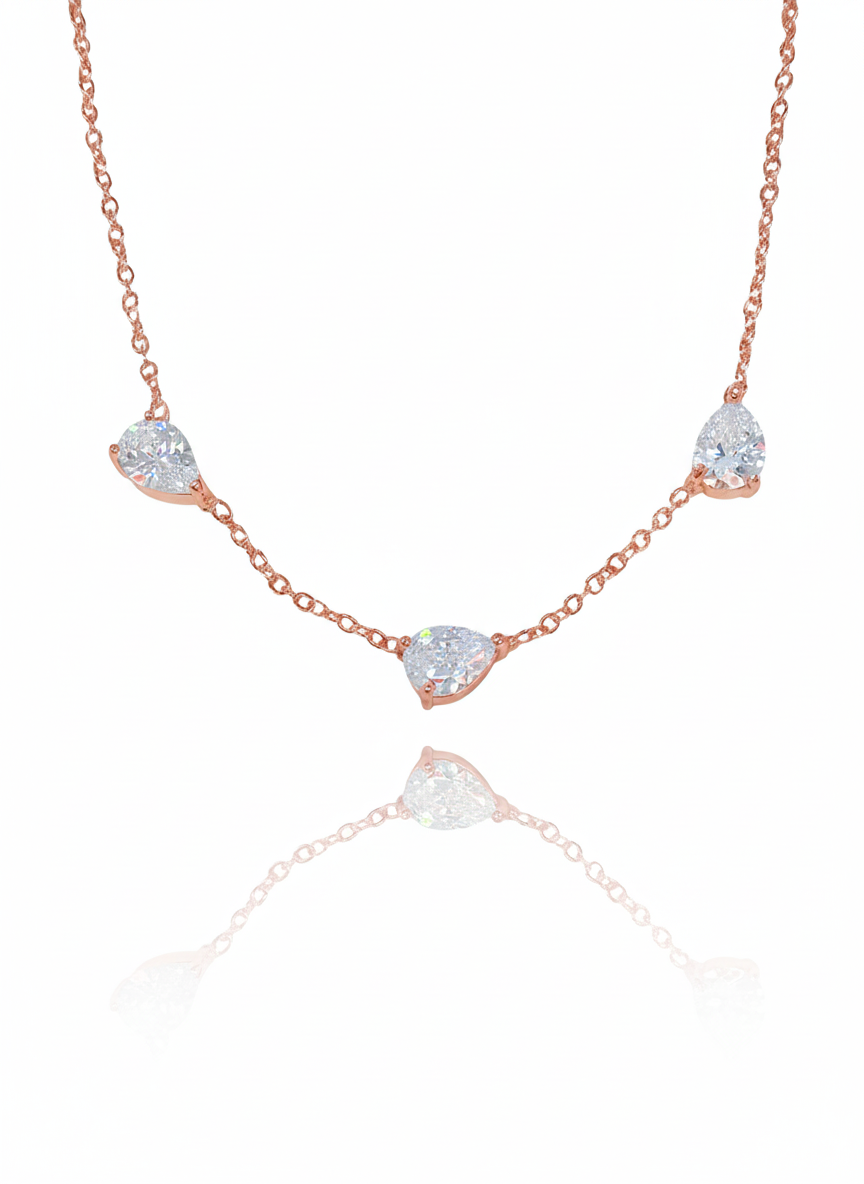 שרשרת טריפל טיפות עדינה