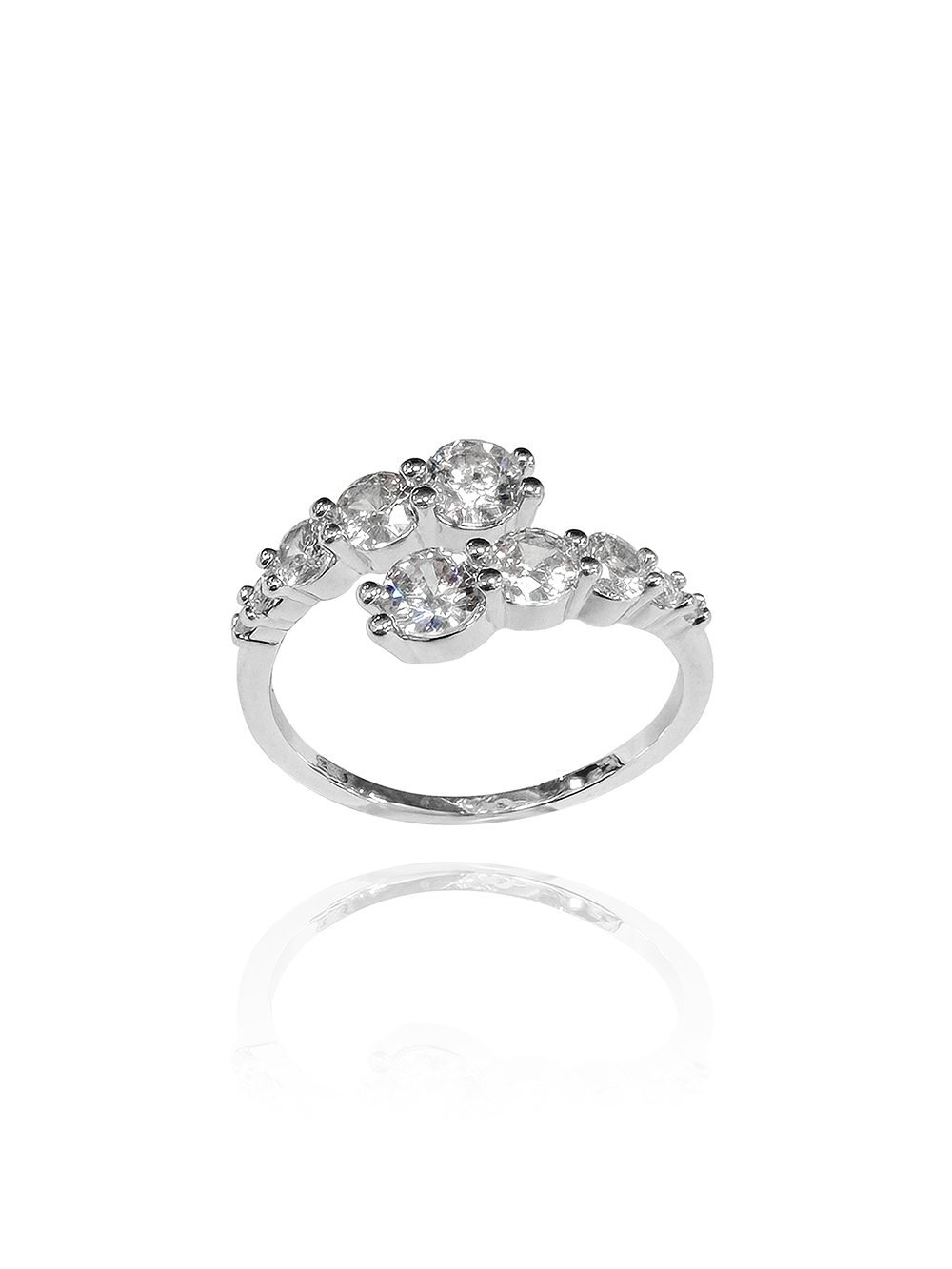 טבעת סנייק זירקונים