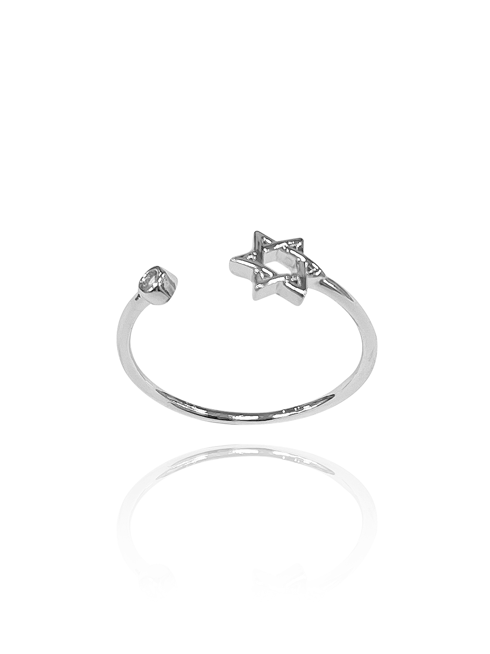 טבעת מגן דוד זירקון