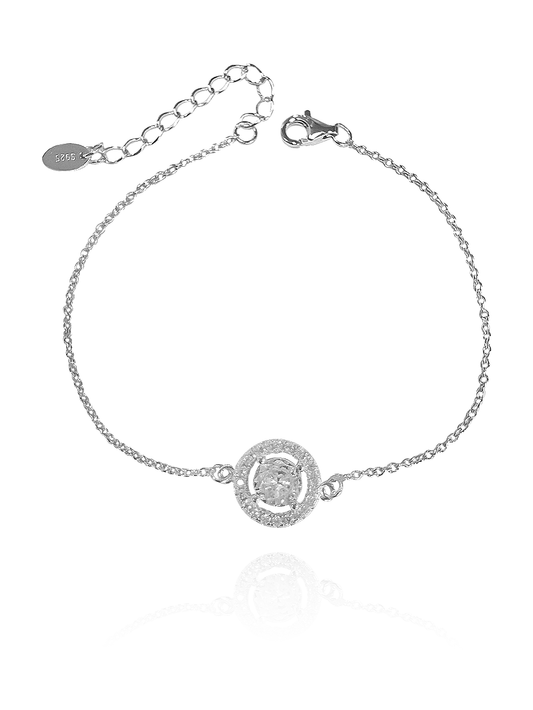 צמיד אבן מרכזית מכסף אמיתי 925