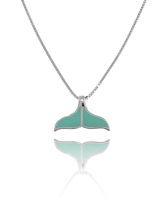 שרשרת סנפיר טורקיז מכסף אמיתי 925