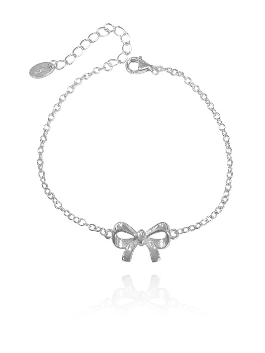 צמיד פפיון מכסף אמיתי 925