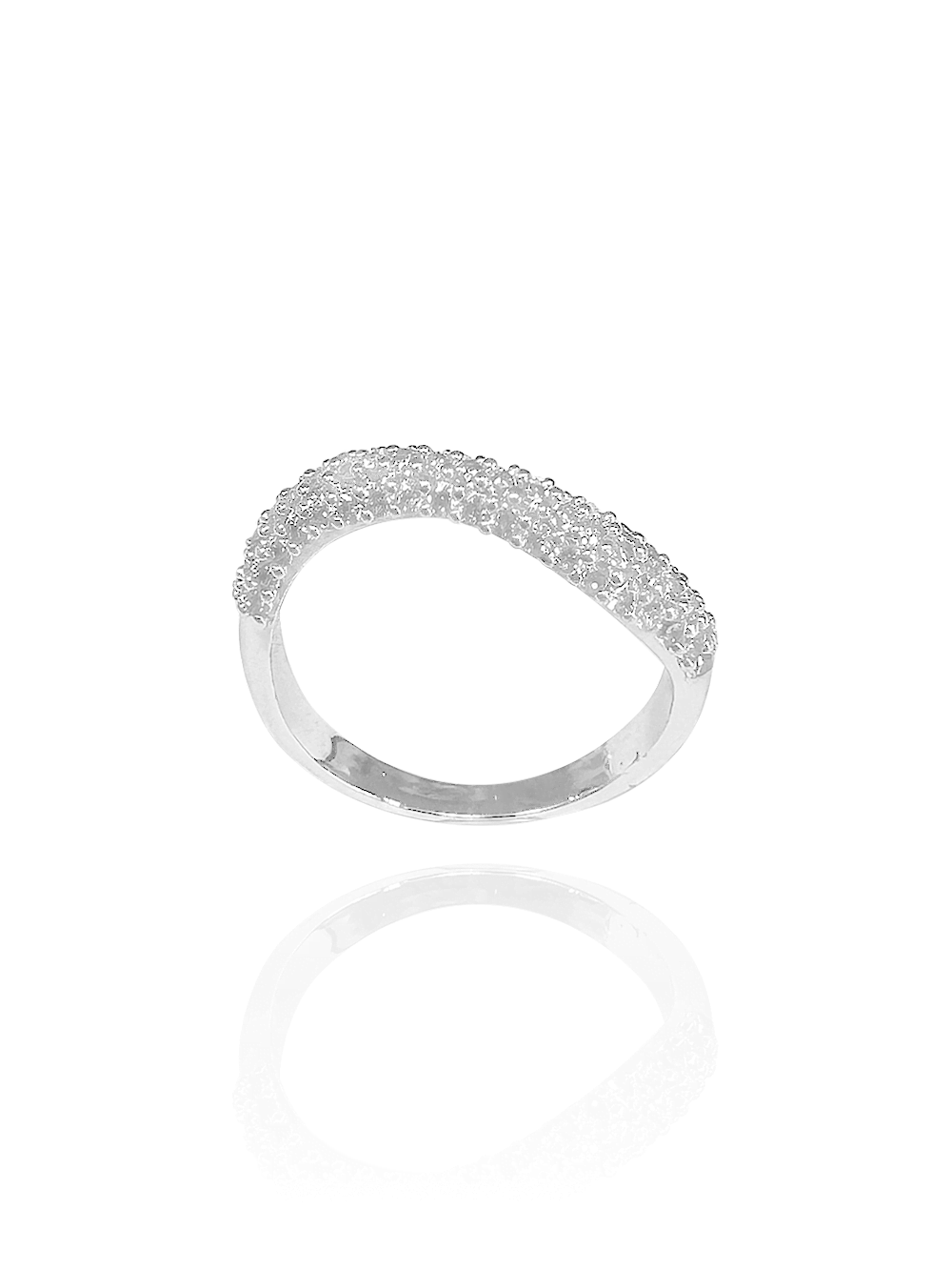 טבעת גל משובצת