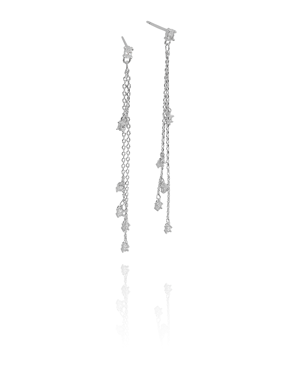 זוג עגילי זירקוני אובל נופלים