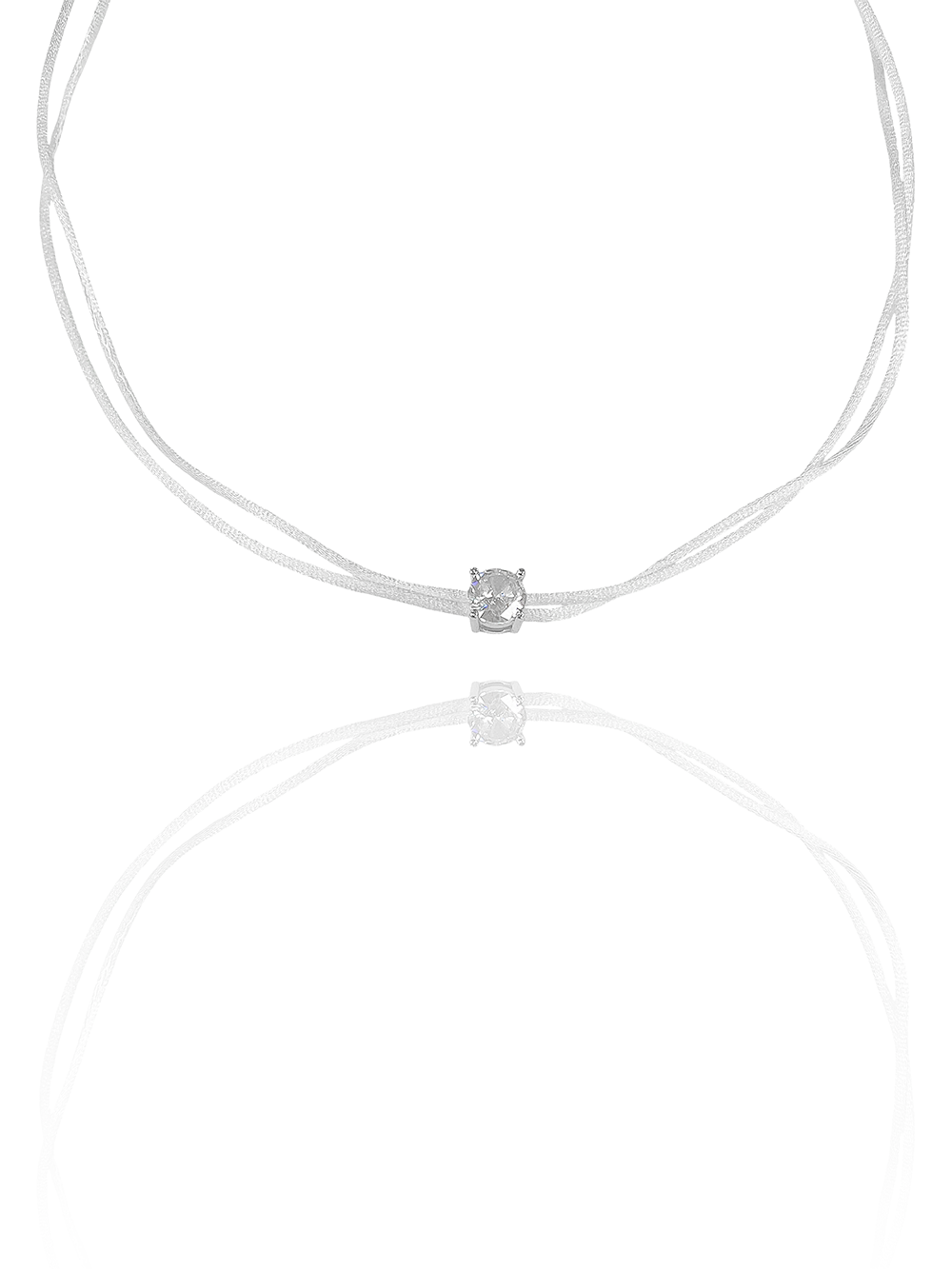 שרשרת חוטים לבן זירקון