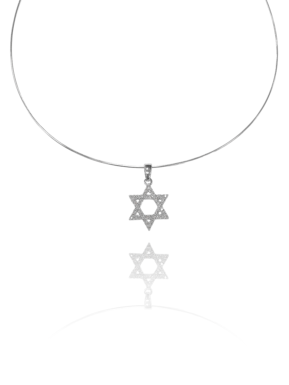 שרשרת קשיחה בשילוב מגן דוד