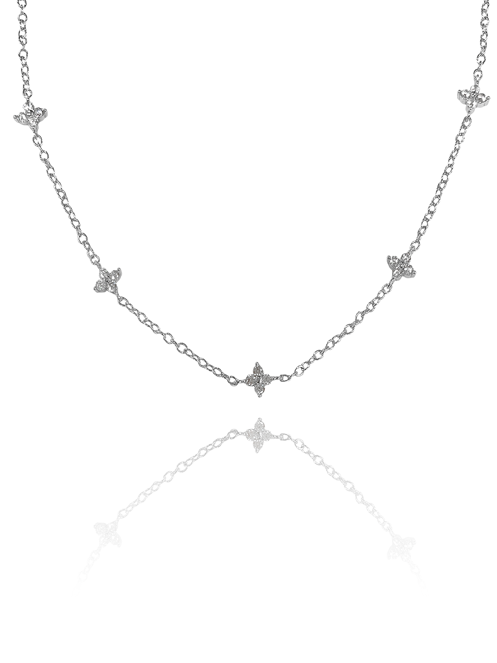 שרשרת פרחים צמודה