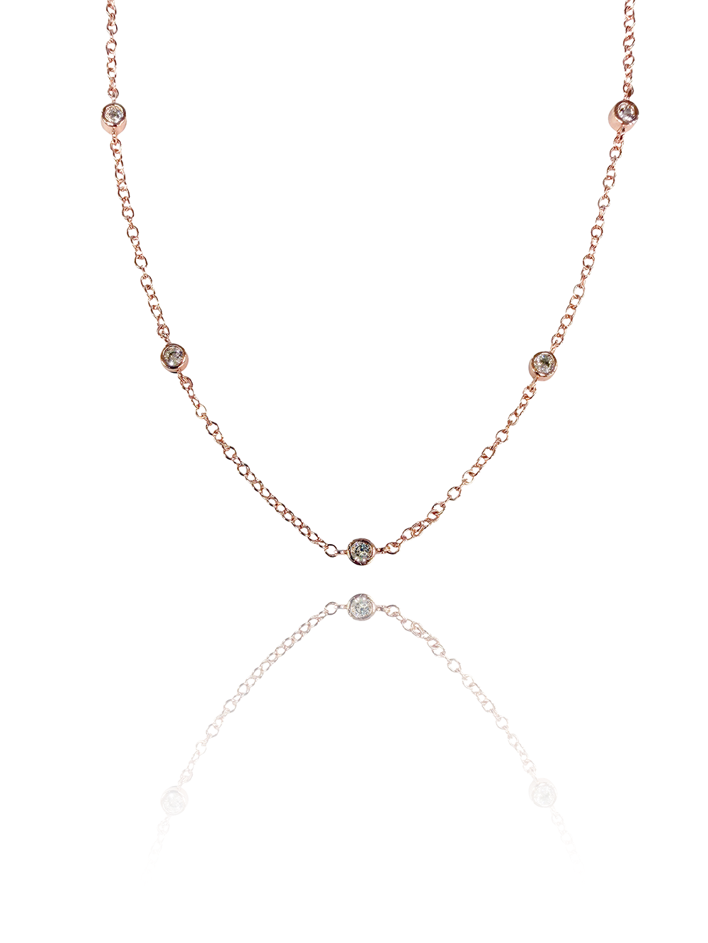 שרשרת זירקונים צמודה