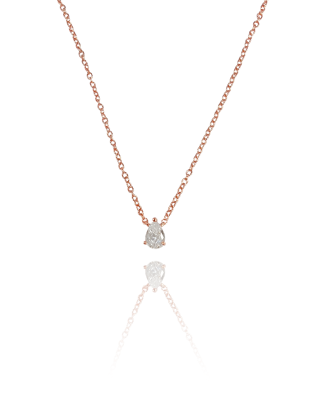 שרשרת זירקון טיפה עדינה