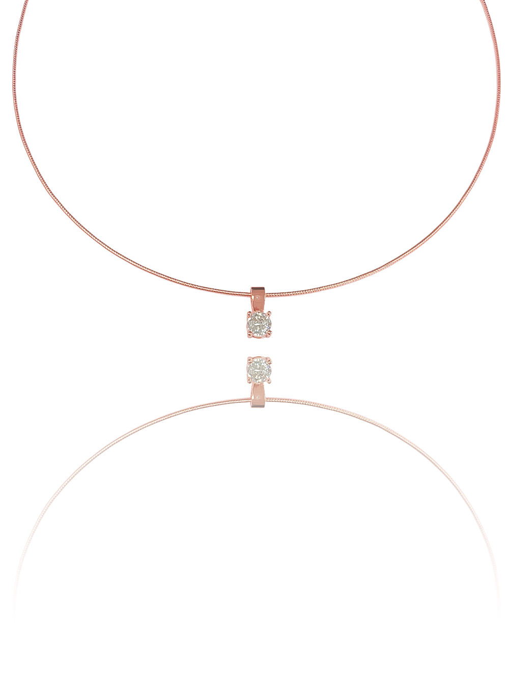 שרשרת קשיחה בשילוב זירקון עדינה