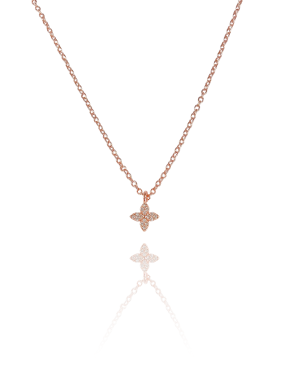 שרשרת פרח משובץ