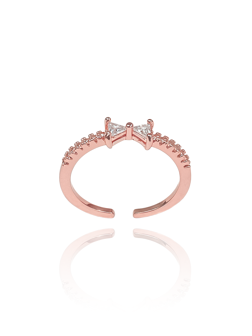 טבעת פפיון משובץ