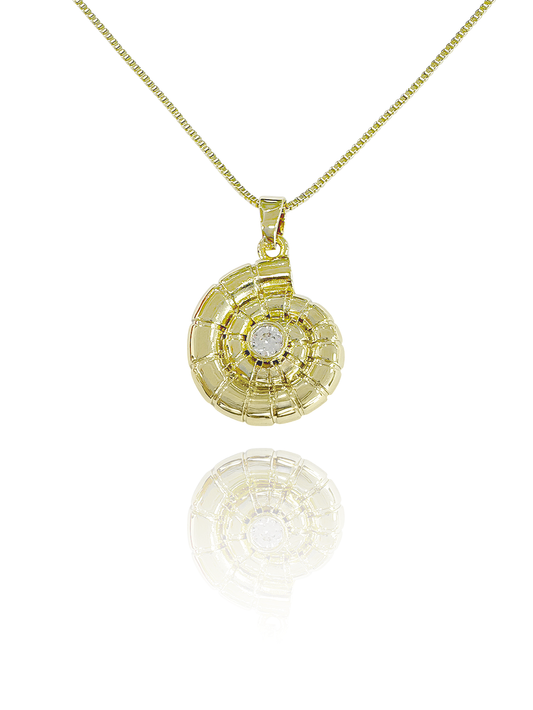 שרשרת קונכייה אבן זירקון