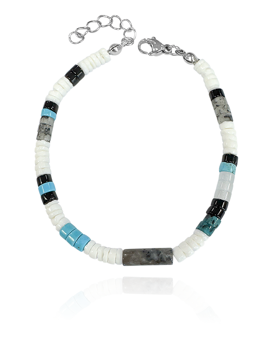 צמיד לגבר צדפות מעוצבות עדין