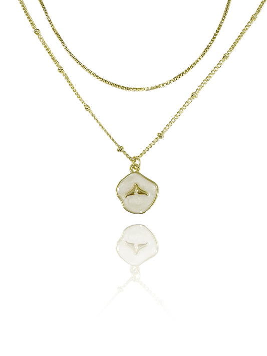 שרשרת כפולה סנפיר רקוע