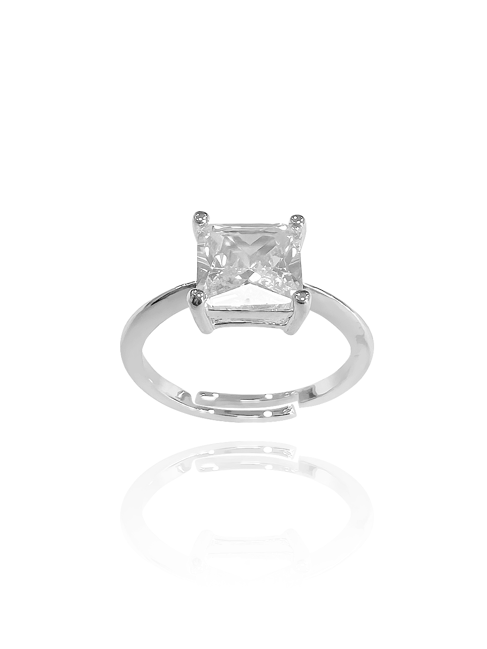 טבעת זירקון ריבוע