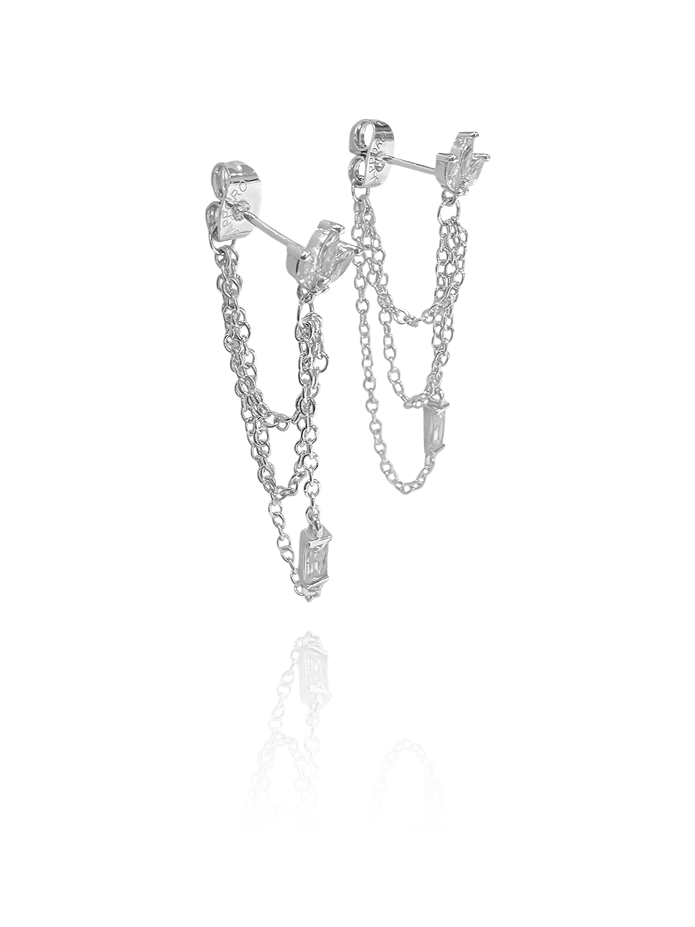 זוג עגילי פרח לוטוס בל מעוצבים