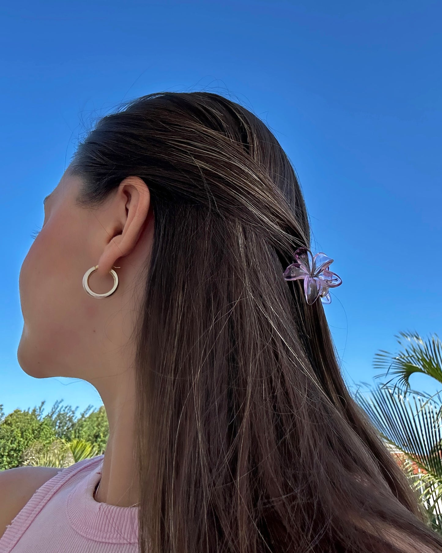 מיני קליפס פרח שקוף