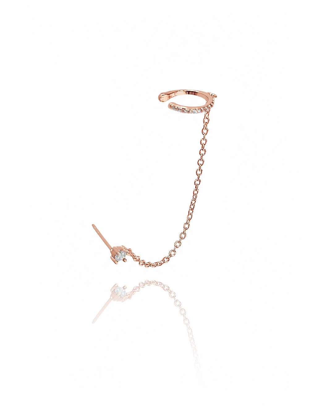 עגיל זירקון בשילוב הליקס ללא צורך בחור