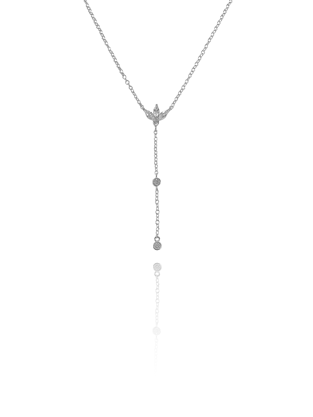 שרשרת פרח לוטוס בל נופלת זירקונים