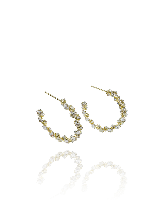 זוג עגילי חישוק אנה