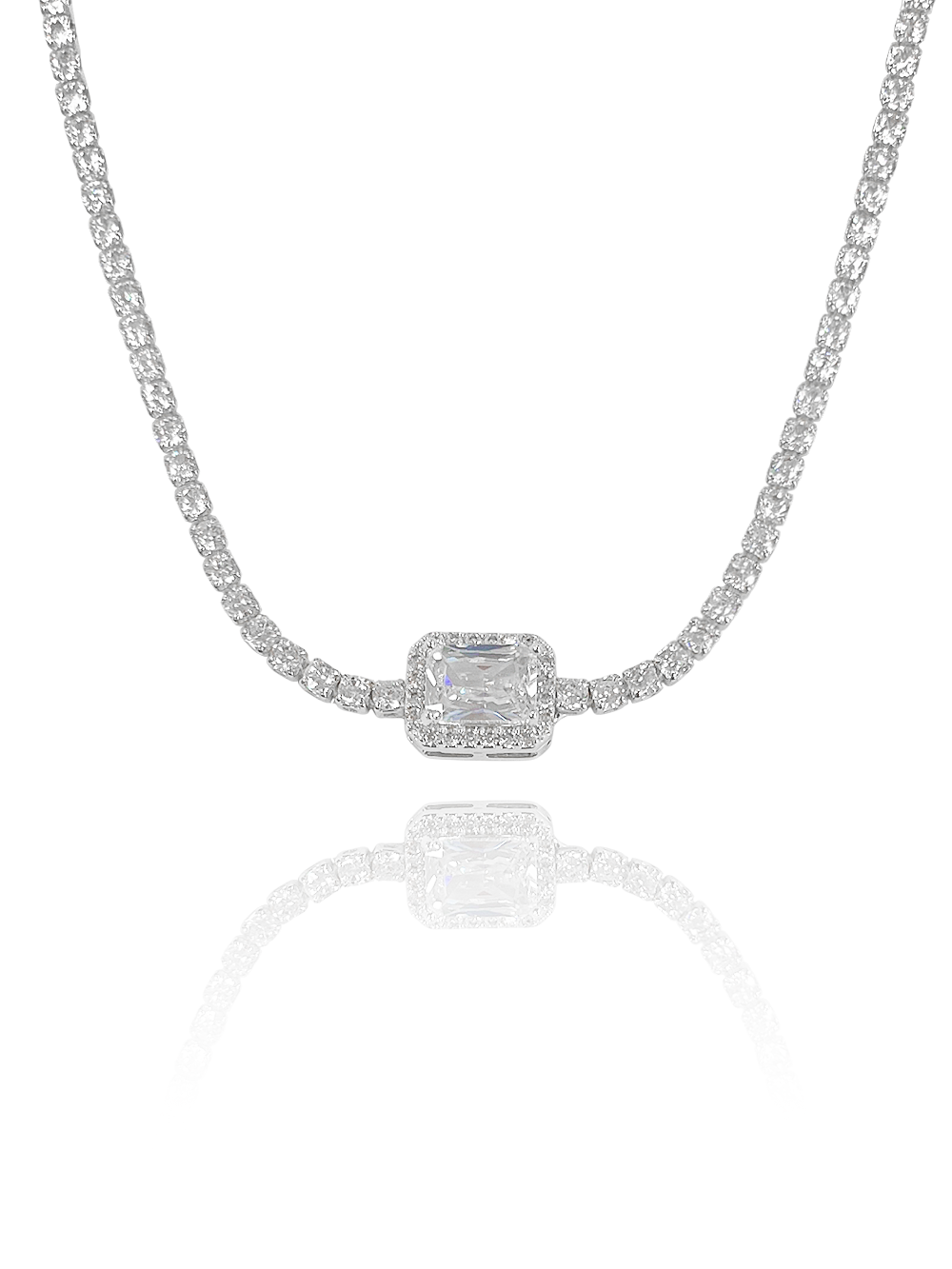 צ'וקר טניס אבן מלבן משובץ