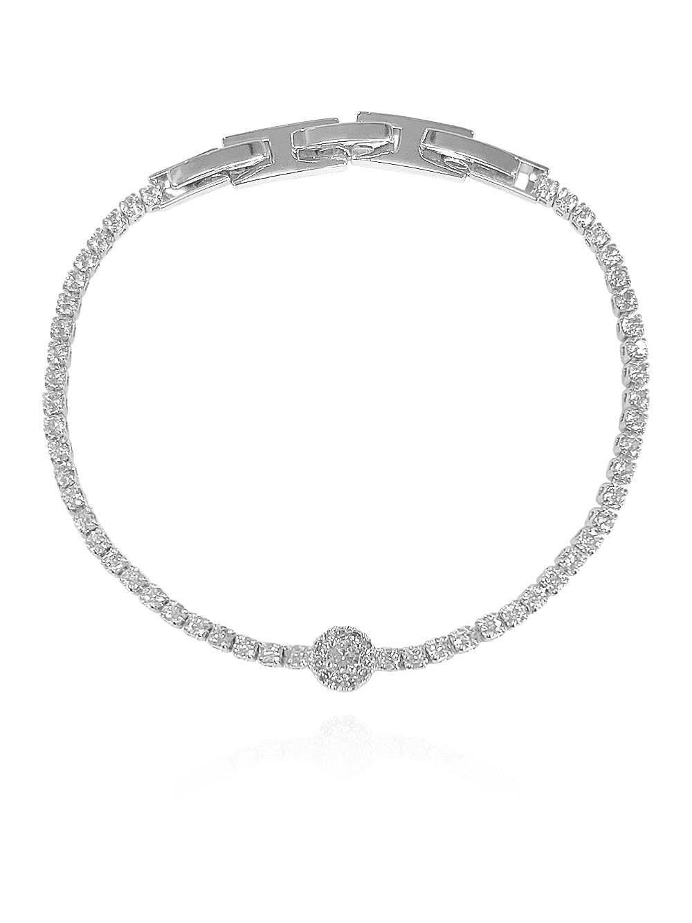 צמיד טניס אבן מרכזית מיני