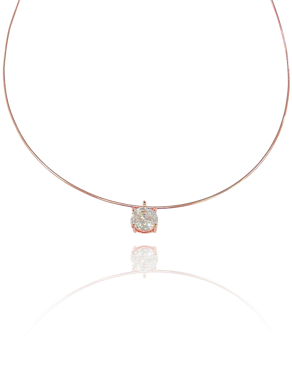 שרשרת קשיחה בשילוב זירקון אובל