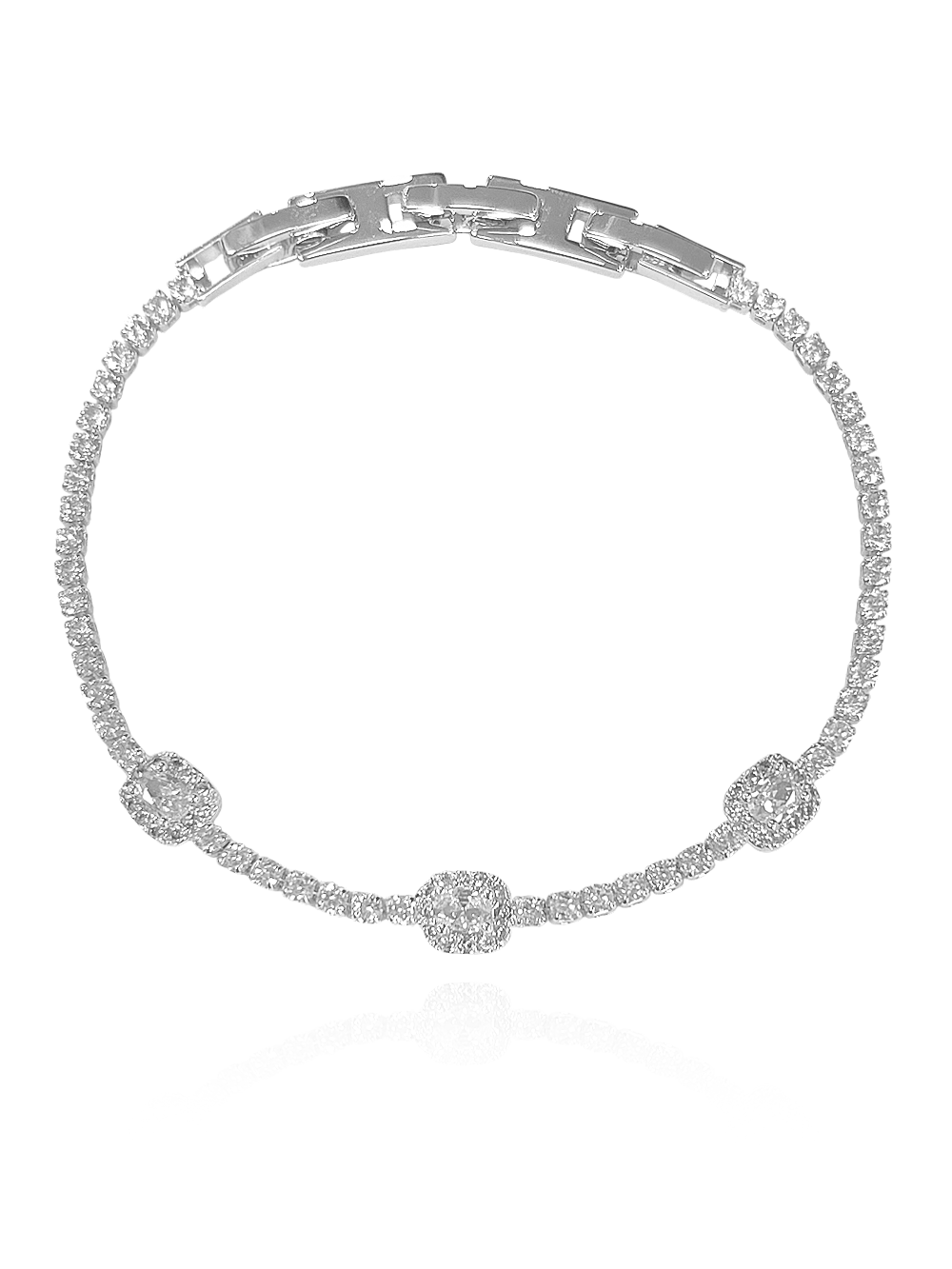 צמיד טניס אבני אליפסה משובצים