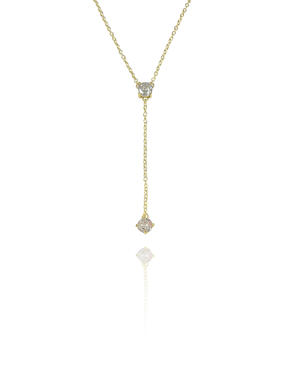 שרשרת זירקון נופלת עדינה מכסף אמיתי 925