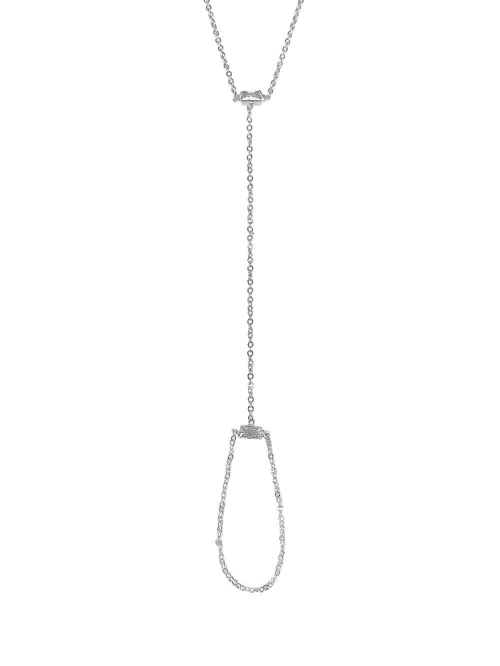 צמיד טבעת זירקוני מלבן