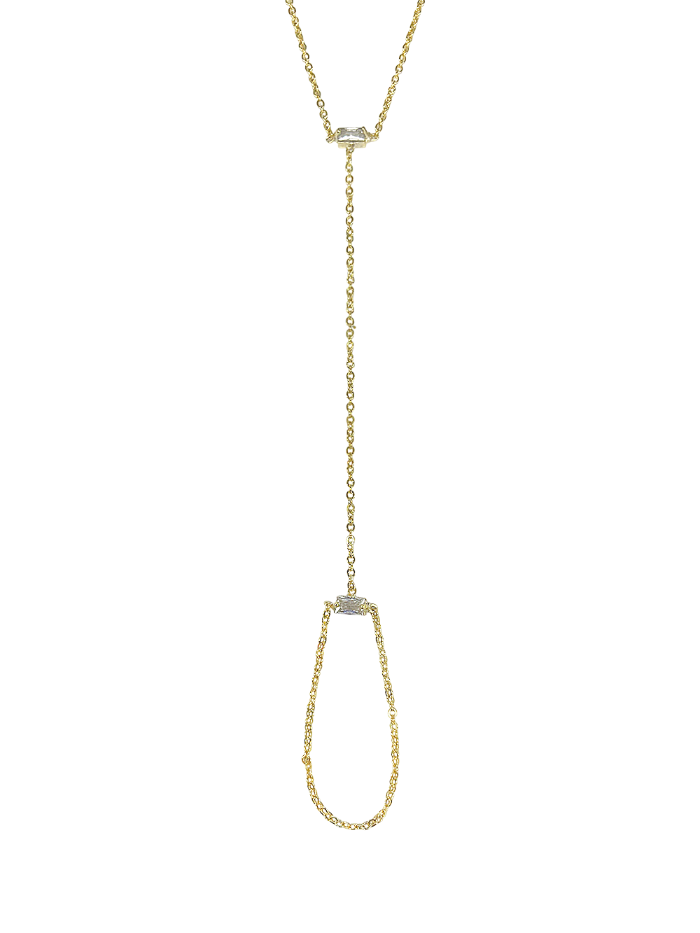 צמיד טבעת זירקוני מלבן