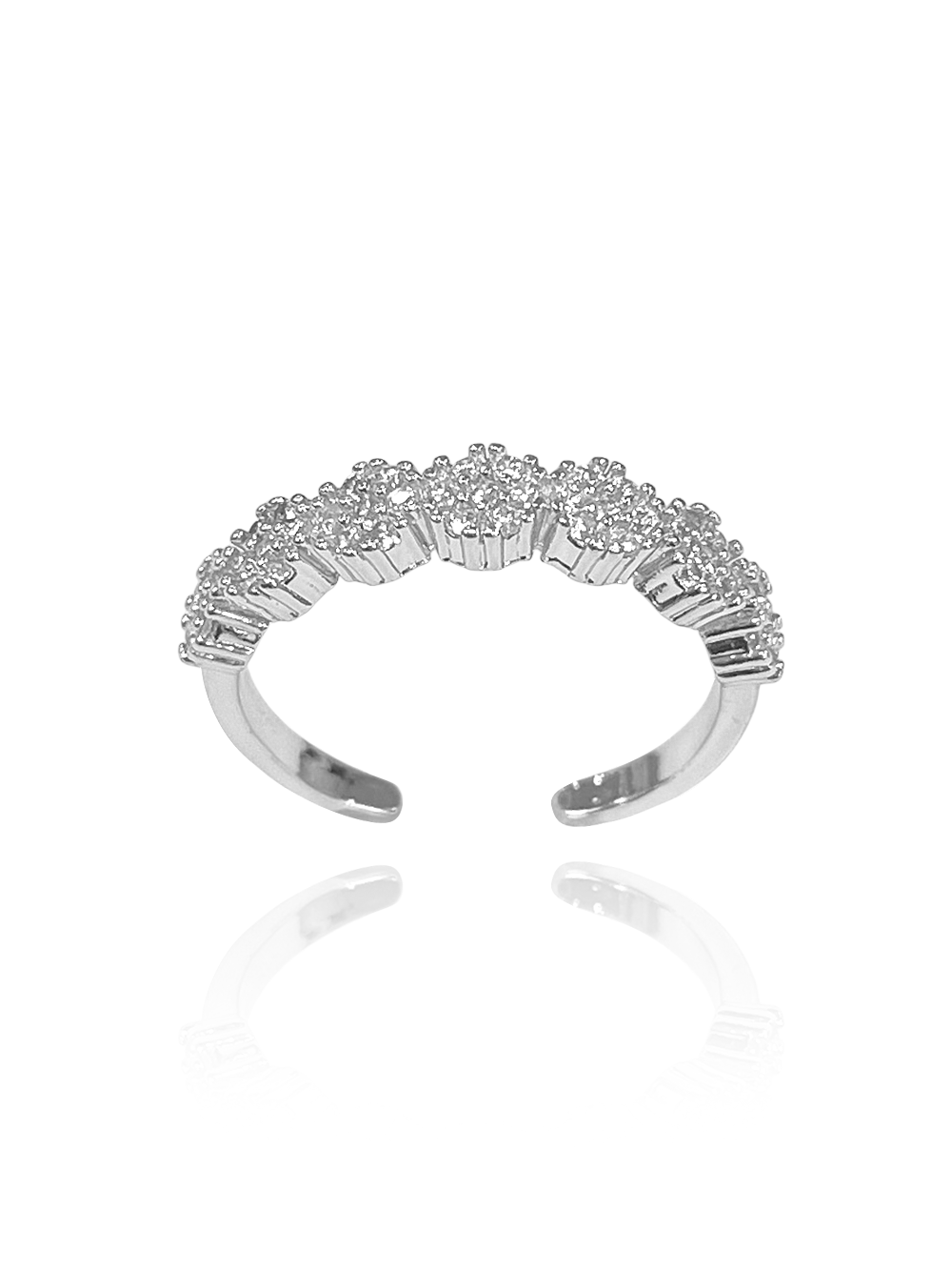 טבעת עיגולים משובצים