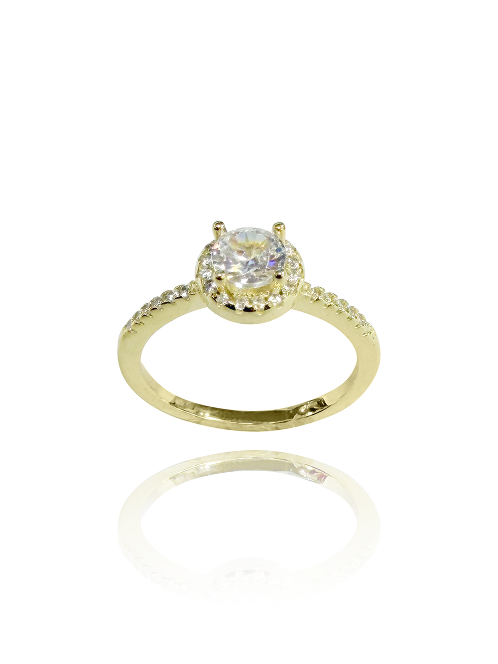 טבעת אבן מרכזית מכסף אמיתי 925