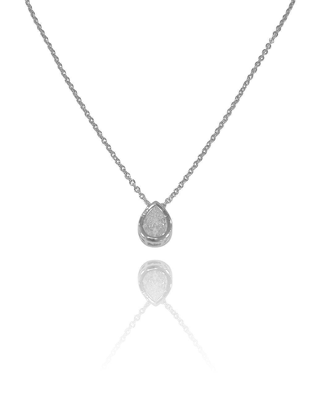 שרשרת זירקון טיפה מסגרת